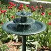 3-Tier Outdoor Bird Bath Water Fountain