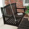 Outdoor Eco-Friendly 4-Ft Wood Porch Swing in Black