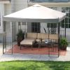 10-ft x 10-ft Backyard Patio Garden Outdoor Gazebo with Steel Frame and Vented Canopy