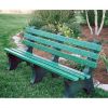 Green Commercial Quality Outdoor Garden Eco-Friendly Plastic 4-Ft Park Bench
