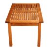 Outdoor Indoor Solid Wood Patio Coffee Table in Natural Finish