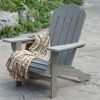 Weather Resistant Eco-Friendly Eucalyptus Wood Adirondack Chair in Driftwood Color