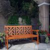 Outdoor Eucalyptus Dining Set with Bench, 2 Chairs, and Table