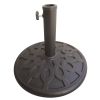 17.6 lb Sturdy Outdoor Resin Umbrella Base in Grey Black FInish