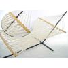 White Cotton Rope XL Hammock with 13-ft Black Metal Stand