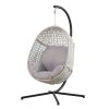 Large Hanging Egg Chair with Metal Stand and All in One Cushion