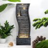 39.3inches Indoor Outdoor Fountain with LED Lights