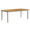 Garden Table 78.7"x39.4"x28.3" Solid Acacia Wood and Steel