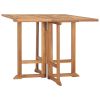 Folding Garden Dining Table 35.4"x35.4"x29.5" Solid Teak Wood