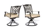Patio Glider Chairs, Swivel Rocker, Garden Backyard Chairs Outdoor Patio Furniture 2 Pcs Set