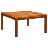 Patio Coffee Table 33.4"x33.4"x17.7" Solid Acacia Wood