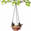 Hanging Tray Hat Shape Statue Wild BirdTree Decor Bird Feeder