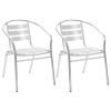 Stackable Patio Chairs 2 pcs Aluminum