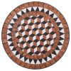 Mosaic Bistro Table Brown 23.6" Ceramic