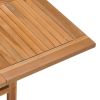Folding Garden Dining Table 35.4"x35.4"x29.5" Solid Teak Wood