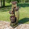 40inches Tall Modern Outdoor Fountain - Outdoor Garden Fountain with Contemporary Design for Garden, Patio Decor