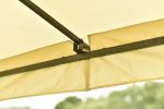 Patio Gazebos for Patios Double Roof Soft Canopy Garden Backyard Gazebo for Shade and Rain,Beige