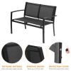 Free shipping 4 Pieces Patio Furniture Set Outdoor Garden Patio Conversation Sets Poolside Lawn Chairs with Glass Coffee Table Porch Furniture YJ