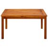 Patio Coffee Table 33.4"x33.4"x17.7" Solid Acacia Wood