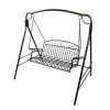 Outdoor Terrace Garden Curved Arm Double Swing Chair