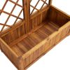 Raised Bed with Trellis 31.5"x15"x59.1" Solid Acacia Wood