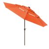 11Ft 3-Tiers 40LEDS Patio Umbrella Orange