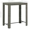 Garden Bar Table Gray 39.4"x23.8"x43.5" Poly Rattan