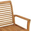 Garden Bench with Gray Cushion 44.1" Solid Teak Wood