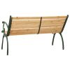 Garden Bench 48.4" Cast Iron and Solid Firwood