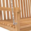 Swing Bench Solid Teak Wood 44.9"x23.6"x25.2"