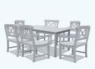 Bradley Rectangular Table & Arm ChairOutdoor Wood Dining Set 3