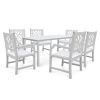 Bradley Rectangular Table & Arm ChairOutdoor Wood Dining Set 9