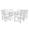 Bradley Rectangular and Curved Leg Table & Arm ChairOutdoor Wood Dining Set 3