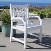 Bradley Rectangular and Curved Leg Table & Arm ChairOutdoor Wood Dining Set 3