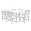Bradley Rectangular and Curved Leg Table & Arm ChairOutdoor Wood Dining Set 9