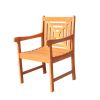 Malibu Eco-friendly Outdoor Hardwood  Garden Arm Chair