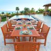 7-Piece English Garden Dining Set 2 with Rectangular Extension Table