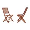 Balthazar Rectangular  Eucalyptus Wood Table & Arm Chair Outdoor Dining Set 4