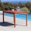 Malibu Eco-Friendly 5-Piece Wood Outdoor Dining Set with Stacking Dining Chairs V98SET9