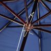 Navy Blue 11-Ft Patio Umbrella with Antique Bronze Pole and Base