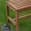 3-Ft Outdoor Backless Garden Bench in Dark Brown Wood Finish