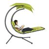 Lime Green Single Person Sturdy Modern Chaise Lounger Hammock Chair Porch Swing