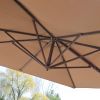 Modern 8.5-Ft Offset Cantilever Square Patio Umbrella  with Mocha Shade