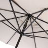 Stylish 9-Ft Market Patio Umbrella with Crank and Tilt in Dark Navy and White Stripe