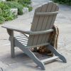 Weather Resistant Eco-Friendly Eucalyptus Wood Adirondack Chair in Driftwood Color