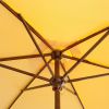 Yellow 7.5-Ft Patio Umbrella with Dark Mahogany Stained Pole