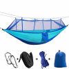 Camping Hammock with Mosquito Net Ultralight Portable Nylon Outdoor Windproof Anti-Mosquito Swing Sleeping Hammock (Color: Blue)