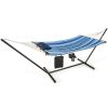 Patio Garden Portable Outdoor Polyester Hammock Set Red With Hammock Stand And Handbag