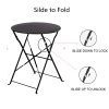 Round 2 Person - 23.6" Long Bistro Set (7 Colors Available)