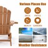 TALE Folding Adirondack Chair with Pullout Ottoman with Cup Holder, Oaversized, Poly Lumbe